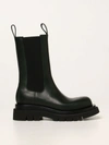 Bottega Veneta Lug Boots In Calfskin In Military