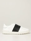 Valentino Garavani Open Leather Sneakers In White