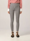 Valentino Printed Stretch-jersey Leggings In Black
