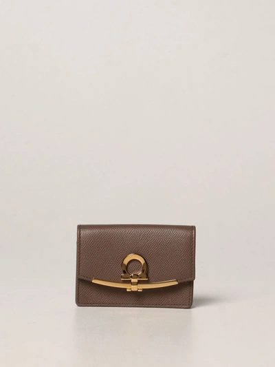 Gancini leather Card Holder