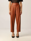 Pinko Shelby  Pants With Crossed Belt In Leather