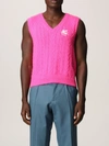 Etro Vest With Pegasus Logo In Fuchsia