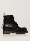 Redv Red (v) Ankle Boots In Smooth Leather In Black