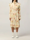 Balenciaga Off-shoulder Crinkle-effect Floral-jacquard Dress In Pink