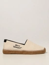 Saint Laurent Espadrilles In Canvas In Yellow Cream