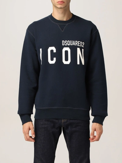 Dsquared2 Jumper With Icon Logo In Navy