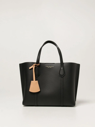 Tory Burch Perry  Bag In Textured Leather In Black
