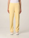 Ganni Software Straight-leg Tracksuit Bottoms In Yellow