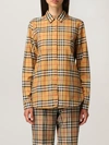 BURBERRY OVERSIZE SHIRT IN COTTON WITH VINTAGE CHECK PATTERN,344952022