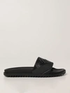 Fendi Embossed Ff Motif Rubber Slides In Black