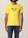 N°21 N ° 21 T-shirt In Cotton Jersey With Logo In Yellow