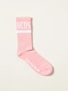 Gcds Logo Embroidered Ankle Socks In Pink