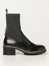 Chloé Chloe Black Franne Sock Ankle Boots In Black