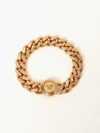 Versace Medusa Clasp Curb Chain Bracelet In Gold