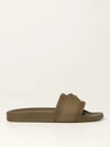 Versace Medusa-head Open-toe Slides In Military