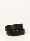 Versace Leather Belt With Medusa In Black 1