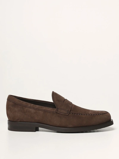 Tod's Moccasins In Suede In Dark