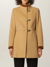 Fay Midi Duffle Coat In Camel