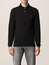 Polo Ralph Lauren Mens Polo Black Zip-up Funnel Neck Cotton-jersey Jumper Xl