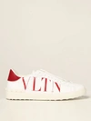 Valentino Garavani Open Leather Trainers In White