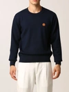 Kenzo Wool Sweater With Tiger In Blue
