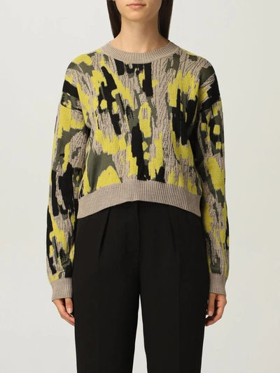 Just Cavalli Woman Sweater Dove Grey Size Xs Synthetic Fibers, Acrylic, Virgin Wool, Wool, Cashmere In Multicolor