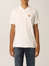 Kenzo Polo Shirt With Tiger In White