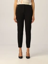 Max Mara Cigarette Pants In Jersey In Black