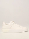 Balmain Leather Sneakers In White