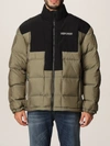 Marcelo Burlon County Of Milan Down Jacket With Logo In Military