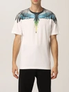 Marcelo Burlon County Of Milan Cotton Tshirt With Graphic Print In White