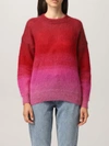 Isabel Marant Étoile Deniza Ombré Mohair And Wool-blend Sweater In Fuchsia