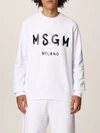 Msgm Sweatshirt With Logo In White