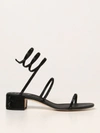 René Caovilla Cleo 40mm Open Toe Sandals In Black