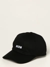 Msgm Logo-embroidered Baseball Cap In Black