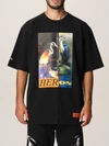 Heron Preston Graphic Print Patchwork T-shirt In Black