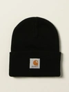 Carhartt Hat Logo Hats In Black Acrylic In Black