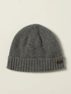 Barbour Beanie Hat With Logo In Grey