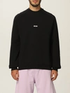 Msgm Embossed Logo Sweatshirt In Black In Black