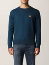 Kenzo Wool Sweater With Tiger In Blue 1