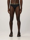 Versace Black Greca Border Swim Briefs In Black