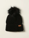 Barbour Saltburn Green Acrylic Beanie In Black