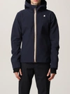 K-way Jacket  Men Color Blue In Blue