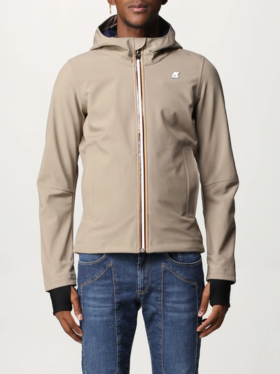 K-way Jacket  Men Color Beige In Beige