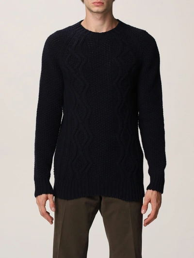 Brooksfield Men's 203lm0059608 Blue Wool Sweater