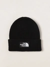 The North Face Box Logo-patch Ribbed Beanie In Black