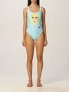 Chiara Ferragni One Piece Swimsuit Cf Mascot  In Gnawed Blue