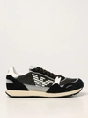 Emporio Armani Logo-print Low-top Sneakers In Green