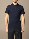 Lacoste Basic Cotton Polo Shirt With Logo In Navy