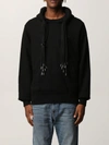 Ambush Cotton Sweatshirt With Multi Drawstring In Black